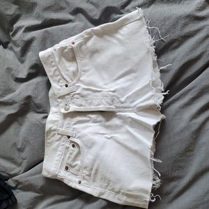 Vintage Levi White Denim Cut offs
